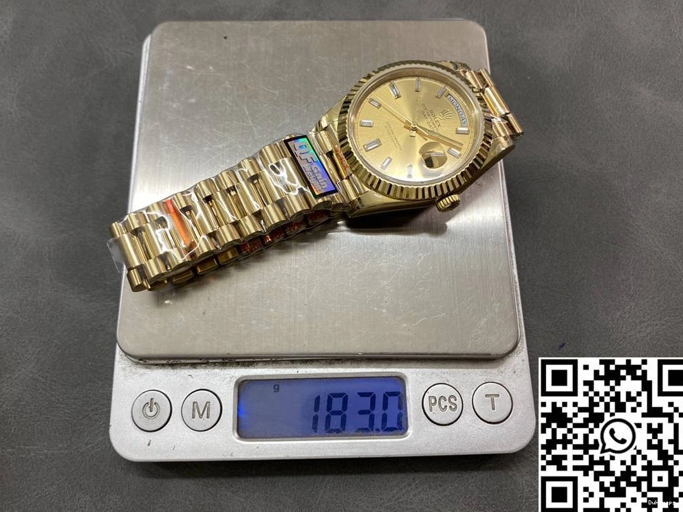 Day Rolex Steel Hourmarker Gold Factory Tungsten QF Dial Date Diamond M228238-0005 v5 0129